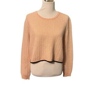 RACHEL COMEY 100% Baby Alpaca Sweater •M• Peach Beige Neutral Crewneck $595